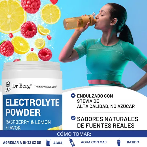 Vista 6 de Dr. Berg Zero Sugar Hydration Keto Electrolyte Powder - Mejorado con 1000 mg de potasio y sal rosa real del Himalaya (no sal de mesa) - Suplemento