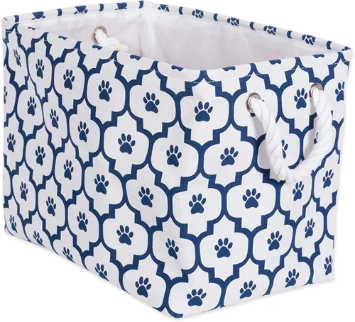 Vista 12 de Colección Bone Dry de almacenamiento para mascotas con diseño de pata, color aguamarina, rectángulo mediano