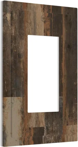 Vista 403 de Cubiertas de salida de impresión de líneas doradas de granito de mármol marrón, 1 palanca y 1 combinación basculante, placa decorativa de pared