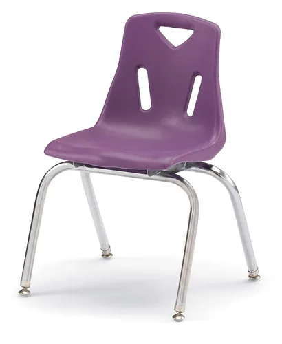 Vista 10 de Jonti-Craft Berries 8146JC1130 - Silla apilable con patas cromadas, 16 pulgadas de altura, color lima
