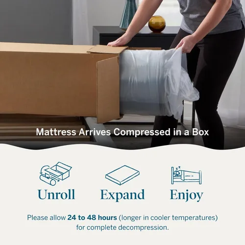 Vista 6 de Lucid 10 Inch Memory Foam Mattress - Plush Feel - Infused with Refreshing Bamboo Charcoal and Cooling Gel - Bed in a Box - Temperature Regulating