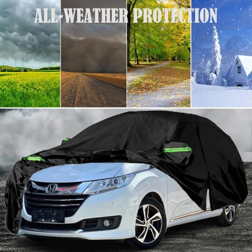 Vista 6 de Fundas impermeables para automóvil compatibles con Honda Odyssey Minivan 2005-2024, para todo tipo de clima, ajuste personalizado, con puerta