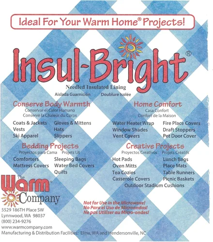 Vista 2 de The Warm Company Insul-Bright - Forro de bateo aislado, 22.5 pulgadas de ancho, cortado desde el perno (dos (2) yardas)