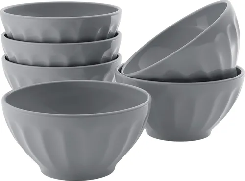 KooK Tazón para cereales, cuencos para cocina, juego de 6, de cerámica, para sopa, pasta, ensalada, postre, vajilla, microondas y lavavajillas, 20