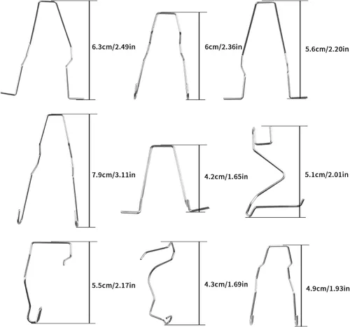 Vista 2 de 12 piezas de clips de resorte de sujeción de bombillas, abrazadera universal para faros de coche, faro de luz baja, para H1 H3 H4 H7