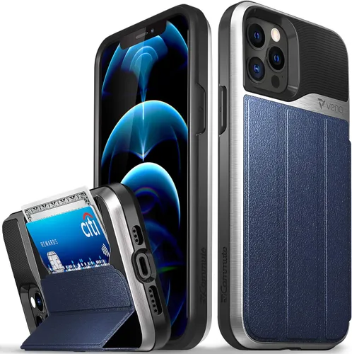 Vista 15 de VENA vCommute - Funda tipo cartera compatible con Apple iPhone 11 (6.1 pulgadas 2019), (protección contra caídas de grado militar) con tapa y ranura