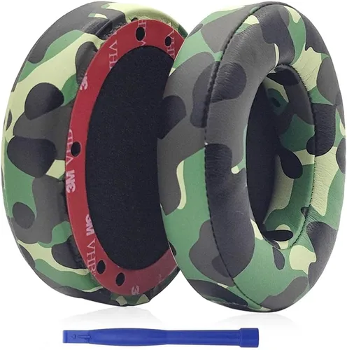 Vista 13 de Beats Studio 3 Almohadillas para los oídos, almohadillas de repuesto de piel con proteína de espuma viscoelástica, almohadillas de repuesto