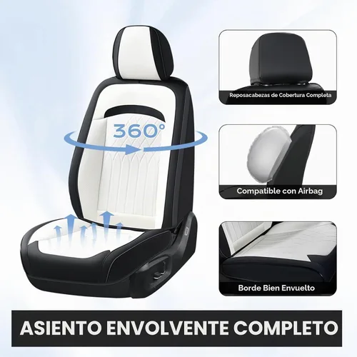 Vista 3 de FLORICH Fundas de asiento delantero de automóvil, fundas de asiento de cuero para automóviles, protector de asiento impermeable transpirable, fundas