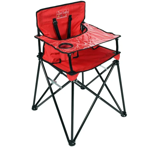 Vista 15 de ciao! baby Silla alta portátil para viajes, silla alta plegable con bandeja, color negro