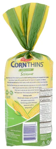 Vista 3 de REAL FOODS ORG DE SESAMO FINO DE MAÍZ, 5.3 OZ (paquete de 6)