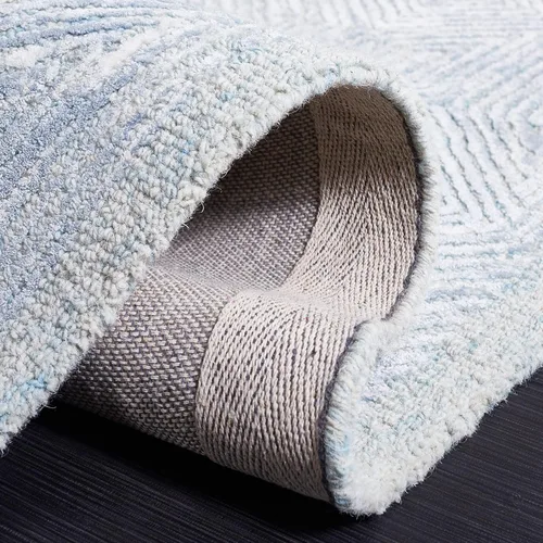 Vista 6 de SAFAVIEH Soho Collection Runner Rug - 8' Runner, Blue & Grey, Contemporary Design, Ideal for High Traffic Areas in Hallway, Bathroom & Kitchen