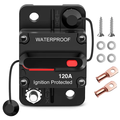 Vista 16 de Nilight - Interruptor de circuito en línea reseteable de 30A, portafusibles de reinicio manual de 12-24V CC, protección contra sobrecargas de 3-15