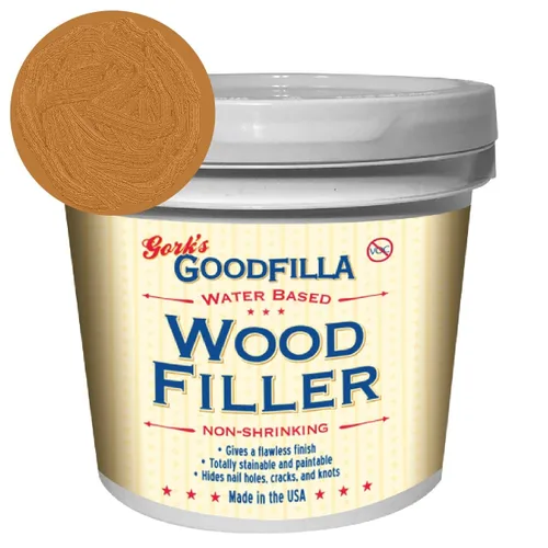 Vista 10 de Goodfilla Ébano, 8 onzas, relleno para madera y grano, teñible, lijable, cero residuos, no tóxico, hecho en EE. UU