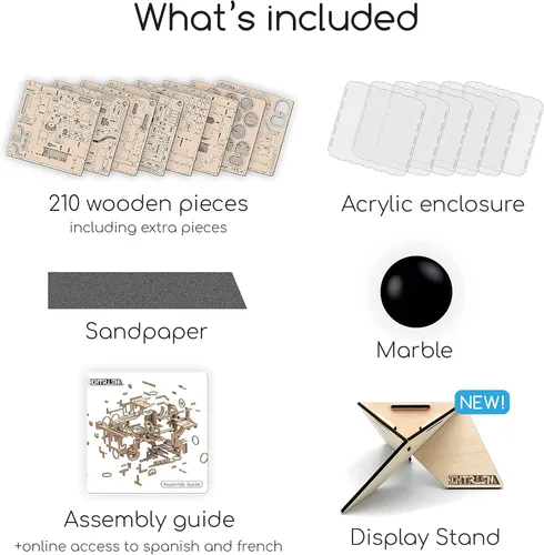 Vista 2 de Intrism Pro - Rompecabezas 3D de madera desafiante y laberinto de mármol para adultos/adolescentes, kit de manualidades de madera de bricolaje