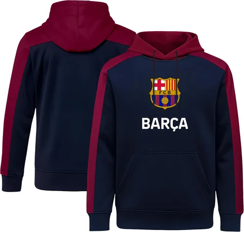 Vista 3 de Icon Sports Officially Licensed FC Barcelona Pullover Hoodie - Unisex Adult