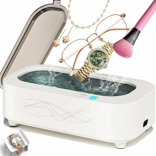 Limpiador Ultrasónico de Joyas, Máquina Ultrasónica Profesional de 48KHz para Joyas, Anteojos, Dentadura, Correa de Reloj, Sujetador, Anillo - 2