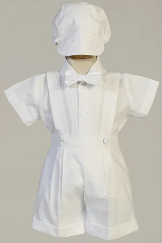 Vista 2 de Trajes de bautismo para niños traje de bautizo de bebé chaleco bautismal ropa corta - Ropa de Bautizo para Niño Bebe