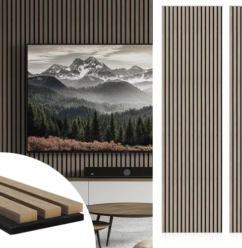 Vista 11 de CONCORD WALLCOVERINGS ™ Paneles de pared de madera, chapas 3D acústicas absorbentes de sonido para reducción de ruido e insonorización, cine