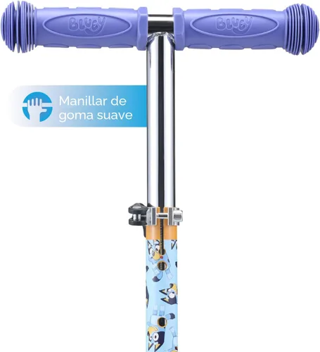 Vista 4 de Patinete para niños, auto equilibrio de 3 ruedas, ruedas LED iluminadas Azul