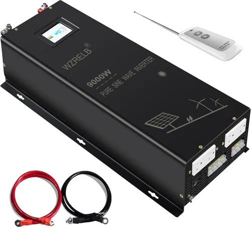 Vista 10 de Inversor de onda sinusoidal pura de 6000W 36V, 36 voltios DC a CA 120V 240V inversor de potencia de fase dividida, 2 terminales de cable de CA