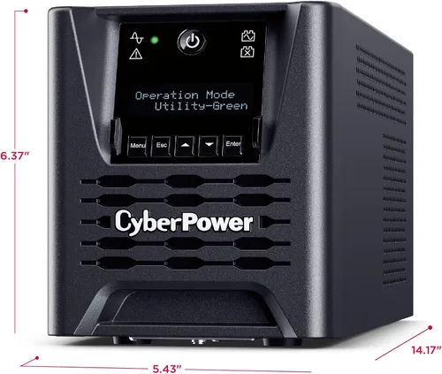 Vista 6 de CyberPower PR750LCD3C Smart App Sinewave UPS Batería de Respaldo y Protector de Sobretensión, 750VA/750W, 6 tomacorrientes, AVR, minitorre