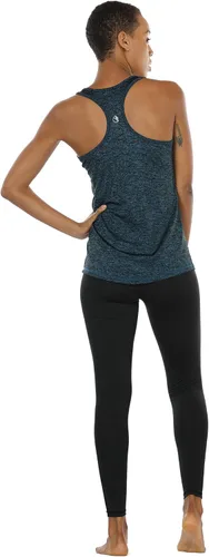 Vista 3 de icyzone - Camiseta deportiva y sin mangas para mujer con espalda cruzada (paquete de 3 unidades)