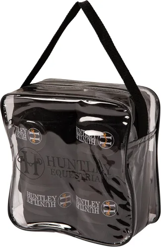 Vista 6 de Huntley Equestrian Envolturas de polo para caballos: vendaje protector de soporte de pierna para entrenamiento, ejercicio, participación - 4 Negro