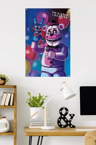 Vista 3 de Póster de pared de Five Nights at Freddy's: Sister Location - Funtime Freddy con alfileres