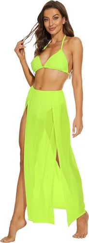 Vista 3 de Jumppmile Traje de baño de malla transparente con volantes para mujer