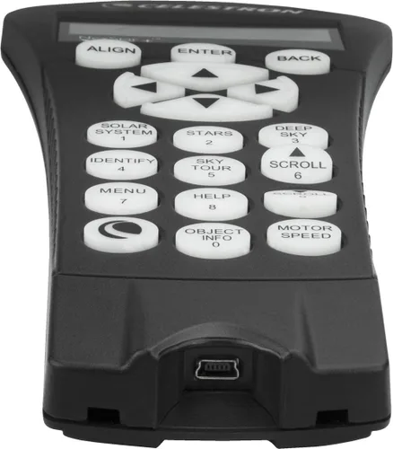 Vista 2 de Celestron 93982 NexStar+ Control de mano, compatible con todos los telescopios NexStar montados ecuatorialmente (EQ), negro