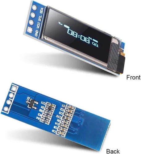 Vista 3 de DORHEA 10 unids 0.91 '' 12832 IIC I2C OLED módulo de pantalla 0.91 pulgadas I2C 128x32 SSD1306 módulo de pantalla LCD azul I2C OLED controlador DC