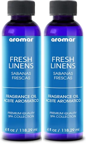 Vista 2 de AROMAR Aceite de fragancia premium, botella de 4 onzas, paquete de 2 unidades de aroma aromático de larga duración, aromaterapia fresca