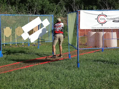 Vista 3 de Objetivos oficiales de cartón USPSA/IPSC, objetivo de torso para competición, objetivo de tiro de silueta, objetivos de cartón. Fabricado en EE. UU