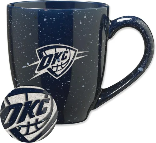 Vista 26 de Rico Industries NBA 16 oz Team Color Laser Engraved Speckled Ceramic Coffee Mug 3-Color del