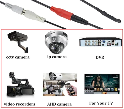Vista 6 de Micrófono CCTV Dispositivo de recogida de cable de audio Micrófono para exteriores CCTV RCA Micrófono de vigilancia DVR Preamplificador de alta