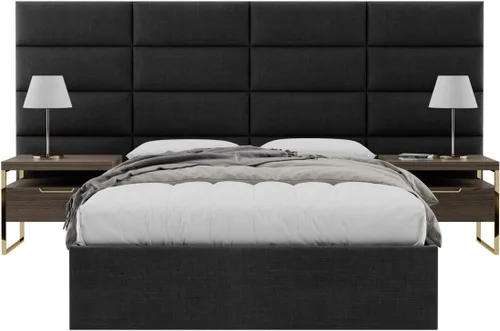 Vista 382 de Vänt - Paneles tapizados de cabecera para montar en la pared, diseño Isabelle, 60 x 23 pulgadas, configuración de 4 paneles individuales