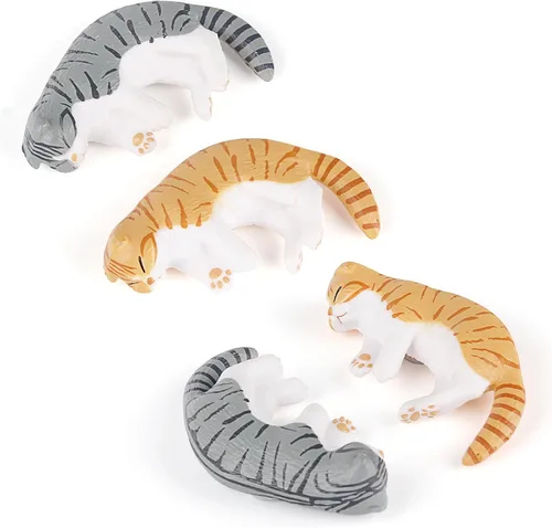 Vista 2 de Lindos imanes de nevera, 4 piezas de imanes decorativos para nevera, divertidos imanes de gato, lindos imanes para nevera, kawaii imanes