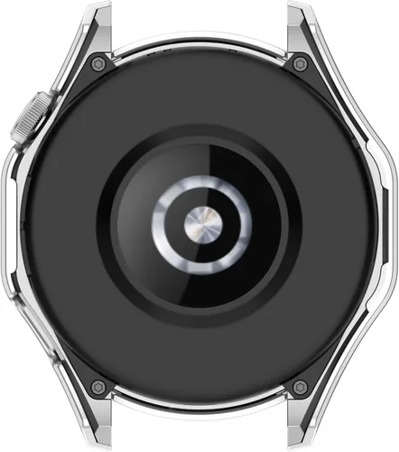 Vista 9 de FitTurn Funda rígida de policarbonato con protector de pantalla de vidrio templado a escala integrada compatible con Huawei Watch GT4