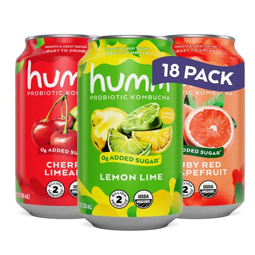 Vista 9 de Humm Kombucha Blackberry, orgánica, vegana y libre de OMG (paquete de 12)