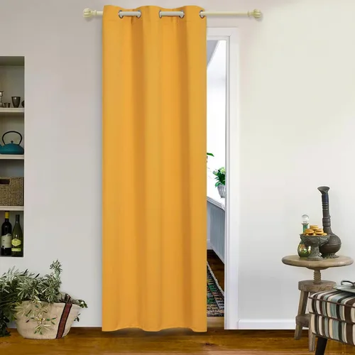 Vista 27 de MYSKY HOME - Cortinas opacas amarillas para sala de estar y dormitorio, cortinas de 84 pulgadas de largo, con ojales, cortinas de oscurecimiento