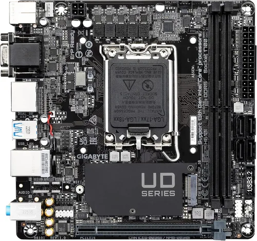 Vista 2 de GIGABYTE H610I (H610/ Intel/LGA 1700/ Mini-ITX/ DDR5/ Single M.2/ PCIe 4.0/ USB 3.2 Gen1/ Intel GbE LAN Chip/placa madre)