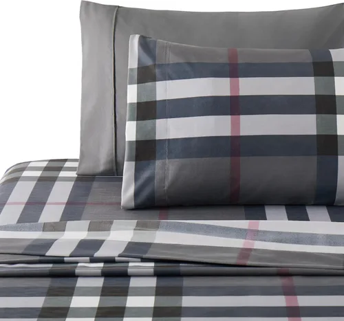 Vista 73 de Marina Decoration Juego de funda de edredón de 3 piezas con 2 fundas de almohada, diseño de rayas negras y grises, tamaño doble/matrimonial