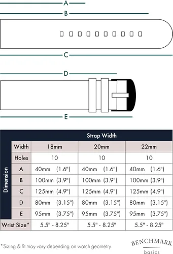 Vista 5 de Benchmark Basics Correa de reloj de liberación rápida, correa de nailon impermeable de alta calidad para hombres y mujeres, compatible con relojes
