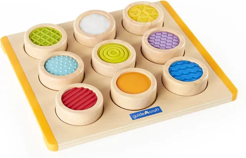 Vista 3 de Guidecraft Búsqueda táctil colorida y combinada: juego de memoria sensorial de texturas suaves para niños pequeños