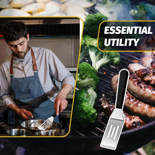 Vista 6 de Patelai Paquete de 5 espátulas pequeñas, mini espátula para servir y voltear, espátula para brownies, para servir y voltear, para cocinar