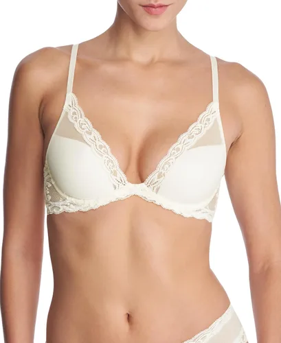 Vista 73 de Natori - Sujetador de encaje para mujer con inmersión, diseño de plumas Cafe