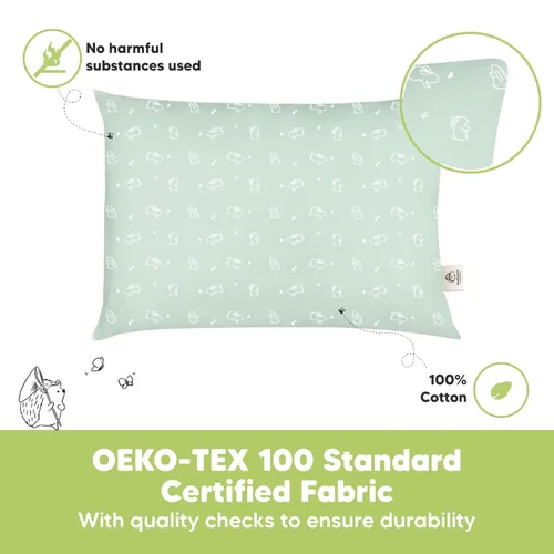 Vista 5 de KeaBabies Pack de 2 almohadas para niños pequeños de 13x18 - Almohada de algodón orgánico suave para dormir, ideal para viajes, escuela, siestas