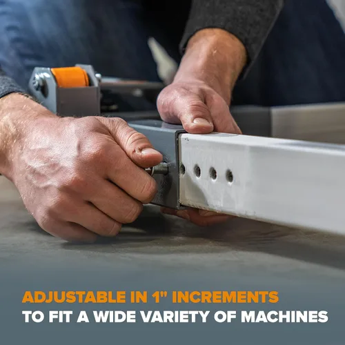 Vista 4 de Portamate PM-3500 base universal con ruedas de resistencia industrial para facilitar el transporte de herramientas eléctricas pesadas