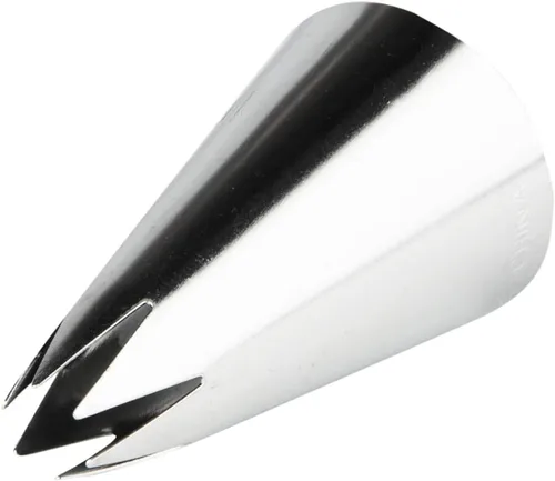 Vista 2 de Restaurantware Pastry Tek - Punta para decoración de 1 estrella abierta, punta de glaseado de acero inoxidable resistente a abolladuras, apta