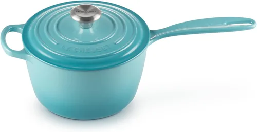 Vista 9 de Le Creuset - Cacerola esmaltada con firma de hierro fundido, 2.25 cuartos de galón, Ostión